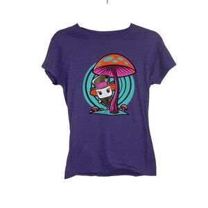 Disney Funko Pop Mad Hatter Mushroom Purple Graphic T-Shirt Small